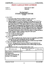 Kế hoạch bài học Tin học 6 - Bài thực hành 1 Sử dụng trình duyệt web (2 tiết) - Năm học 2016-2017 - Nguyễn Văn Dũng